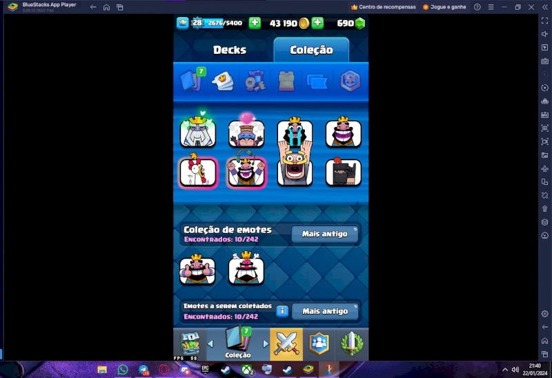 CONTA ANTIGA E UPADA DE CLASH ROYALE