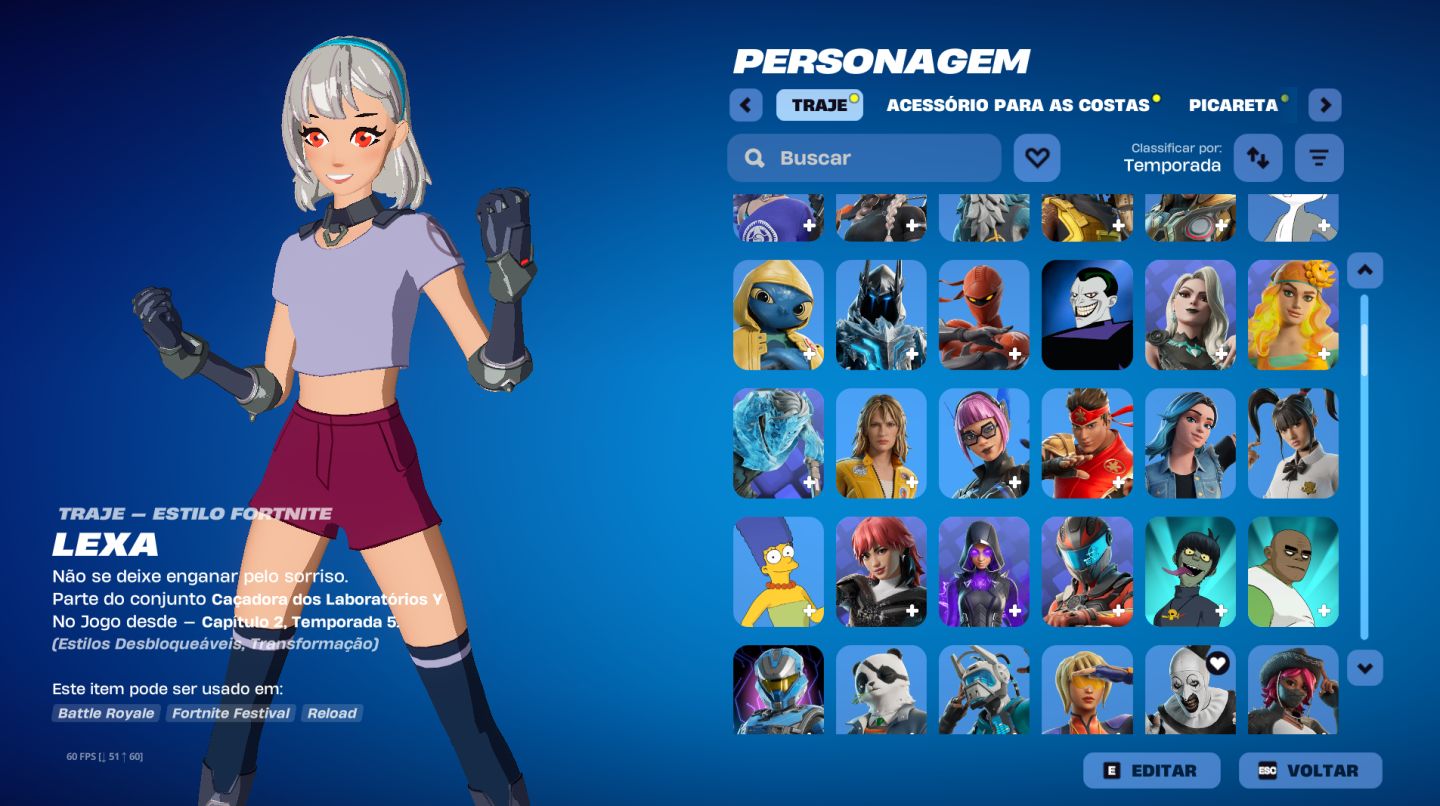 CONTA DE FORNITE COM VARIAS SKINS A VENDA
