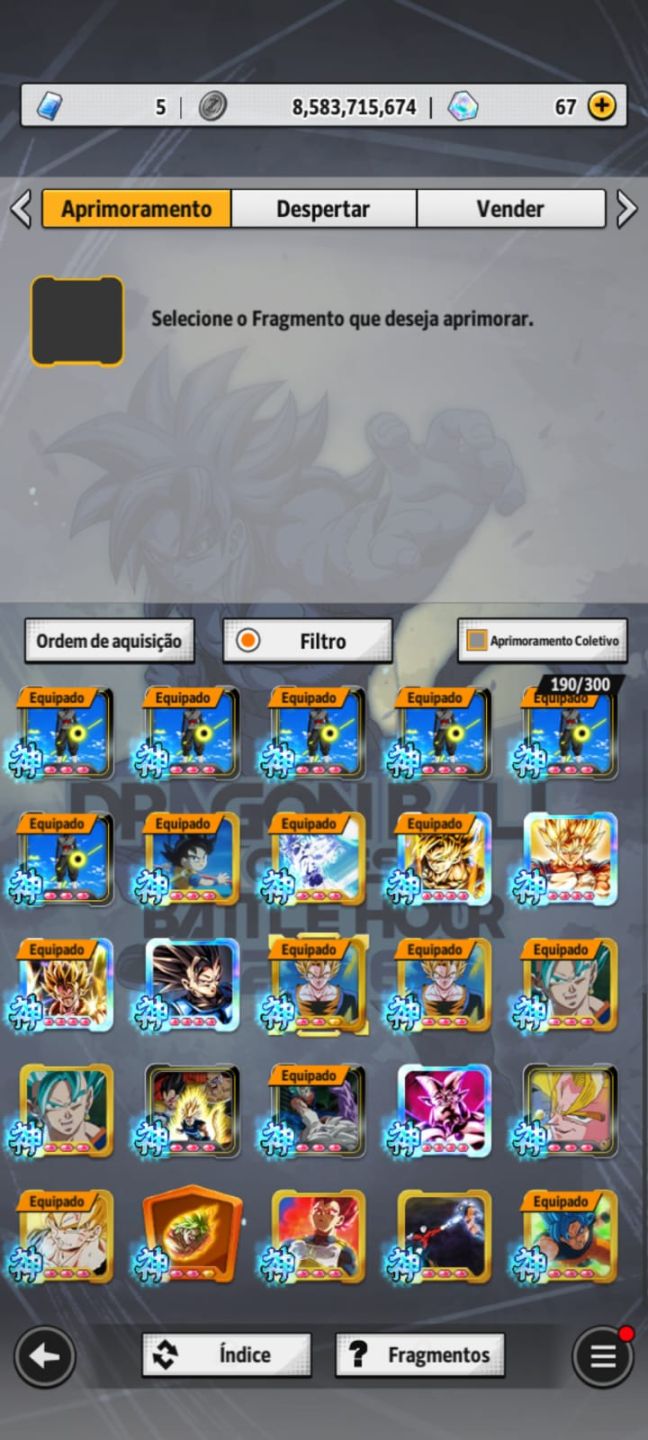 CONTA END GAME DRAGON BALL LEGENDS