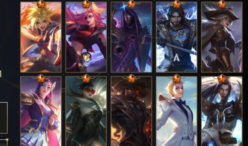 Conta com todos campeões e 16 skins lendárias