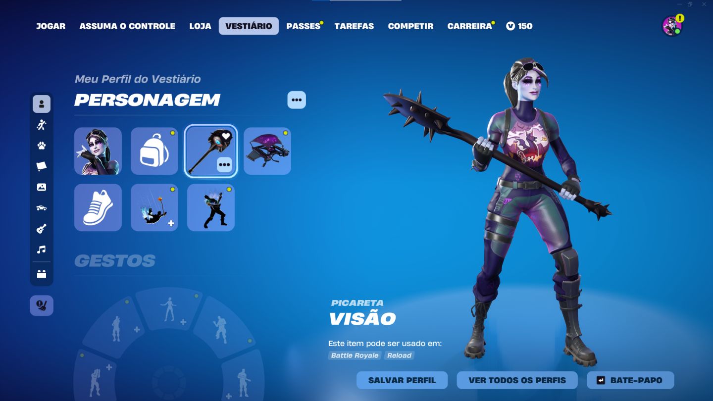 MINHA CONTA DE FORTNITE, 170 skins, 10 passes e muito mais, único dono