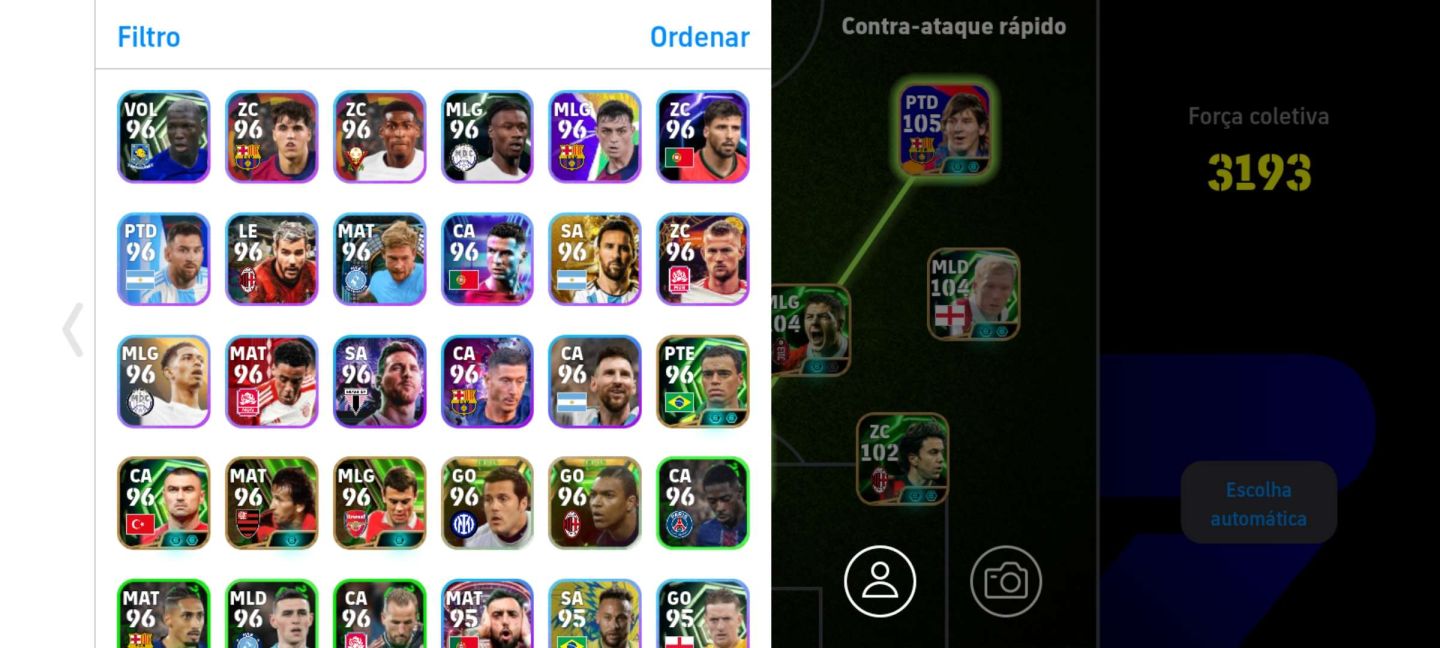 CONTA EFOOTBALL MOBILE RARA FORÇA 3193