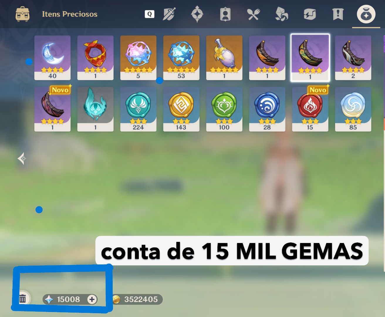 GENSHIN IMPACT 15.000 GEMAS+58 TIROS+MIZUKI