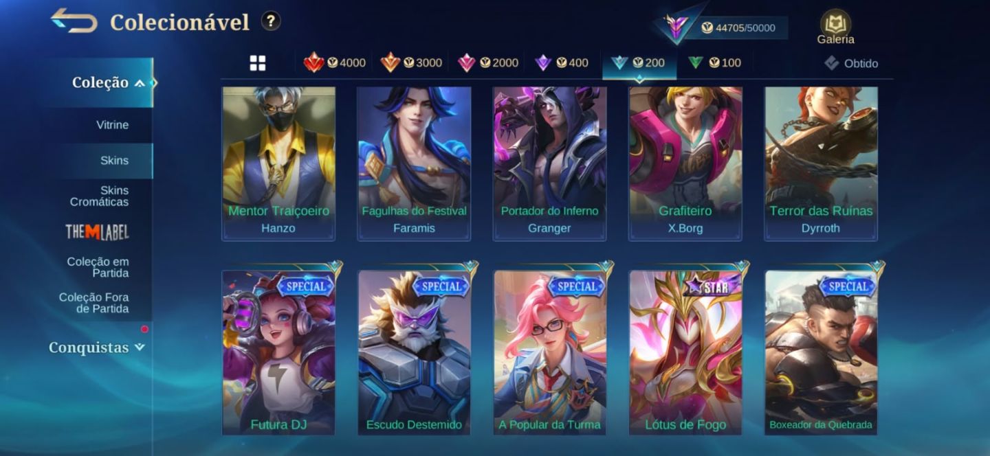 Conta Mobile Legends Melhor Colecionador