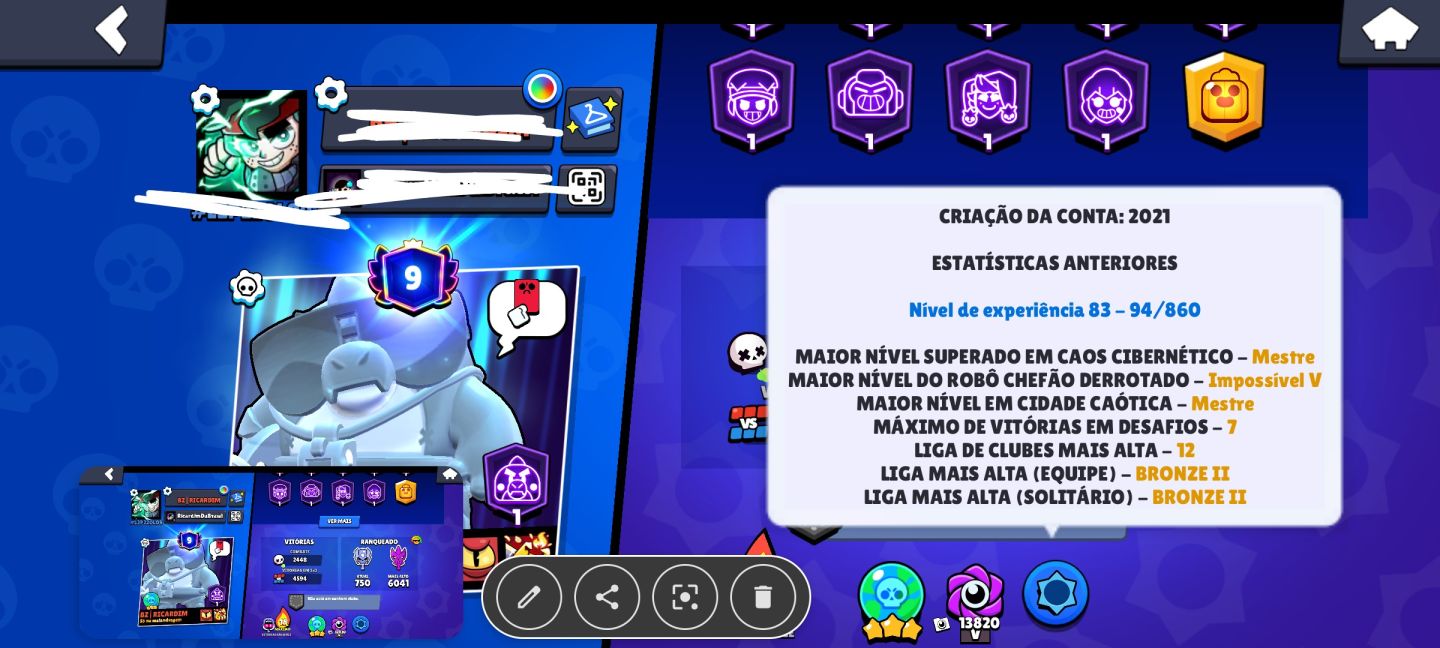 CONTA TOP BRAWL STARS | 44K+ TROFÉUS | 105 BRAWLERS | 19 Nível Máximo 11
