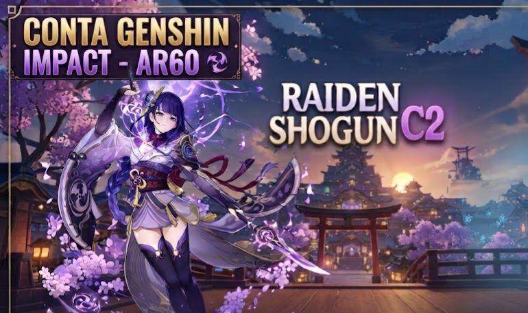 Conta de genshin com raiden c2