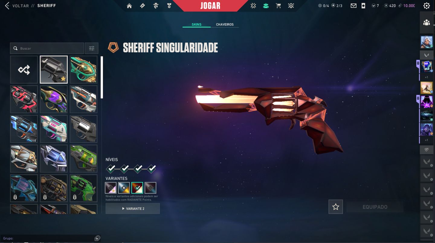 CONTA DE VALORANT COM SKINS RARAS