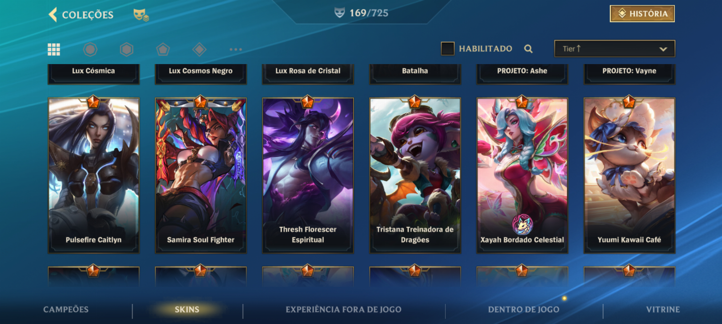 CONTA WILD RIFT(176 SKINS, INCLUINDO PASSES E SKINS MÍTICAS)