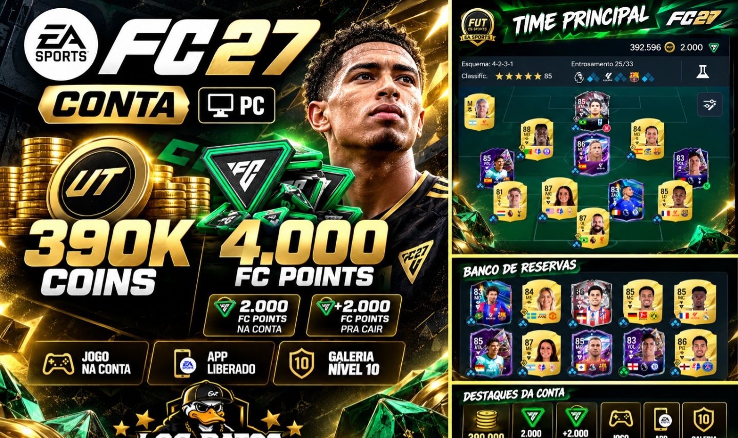 CONTA EA FC 27 PC | 390K COINS + 4.000 FC POINTS | GALERIA NV. 10 | APP ON