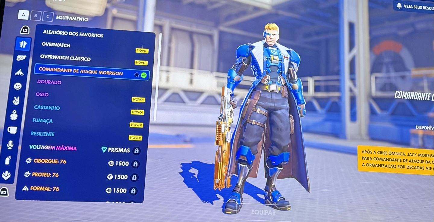 Conta overwatch com diversas skins