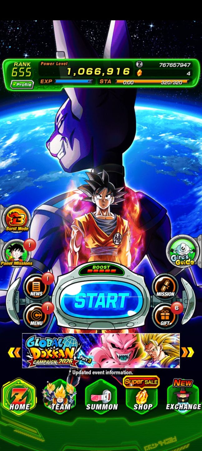 Conta Dokkan battle Avançada (GLOBAL)