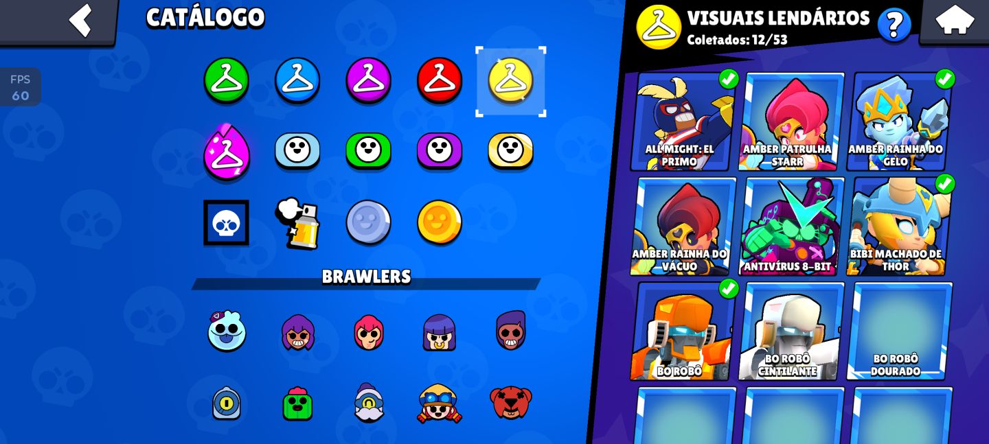 CONTA BRAWL STARS 78K TROFÉUS - 104 BRAWLERS - 3 PRO PASS