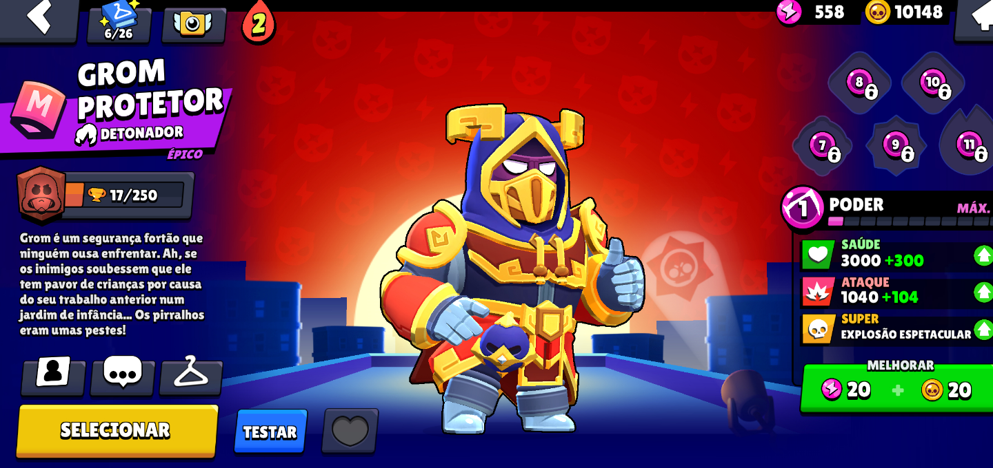 Conta com: 10k troféus 8000 de coins 4500 de bings com 32 Brawlers rank: dima
