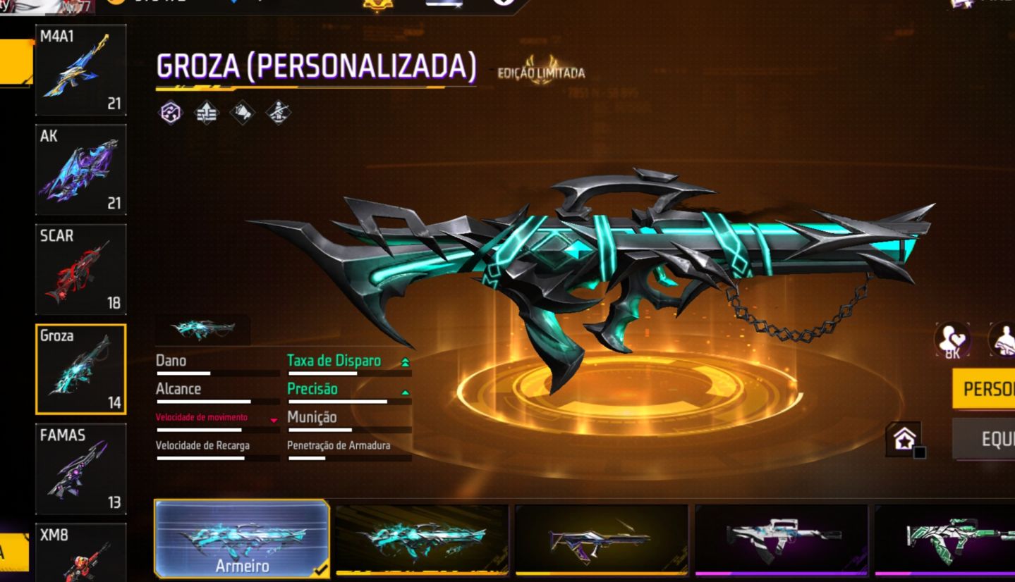 Conta Gemada Free Fire