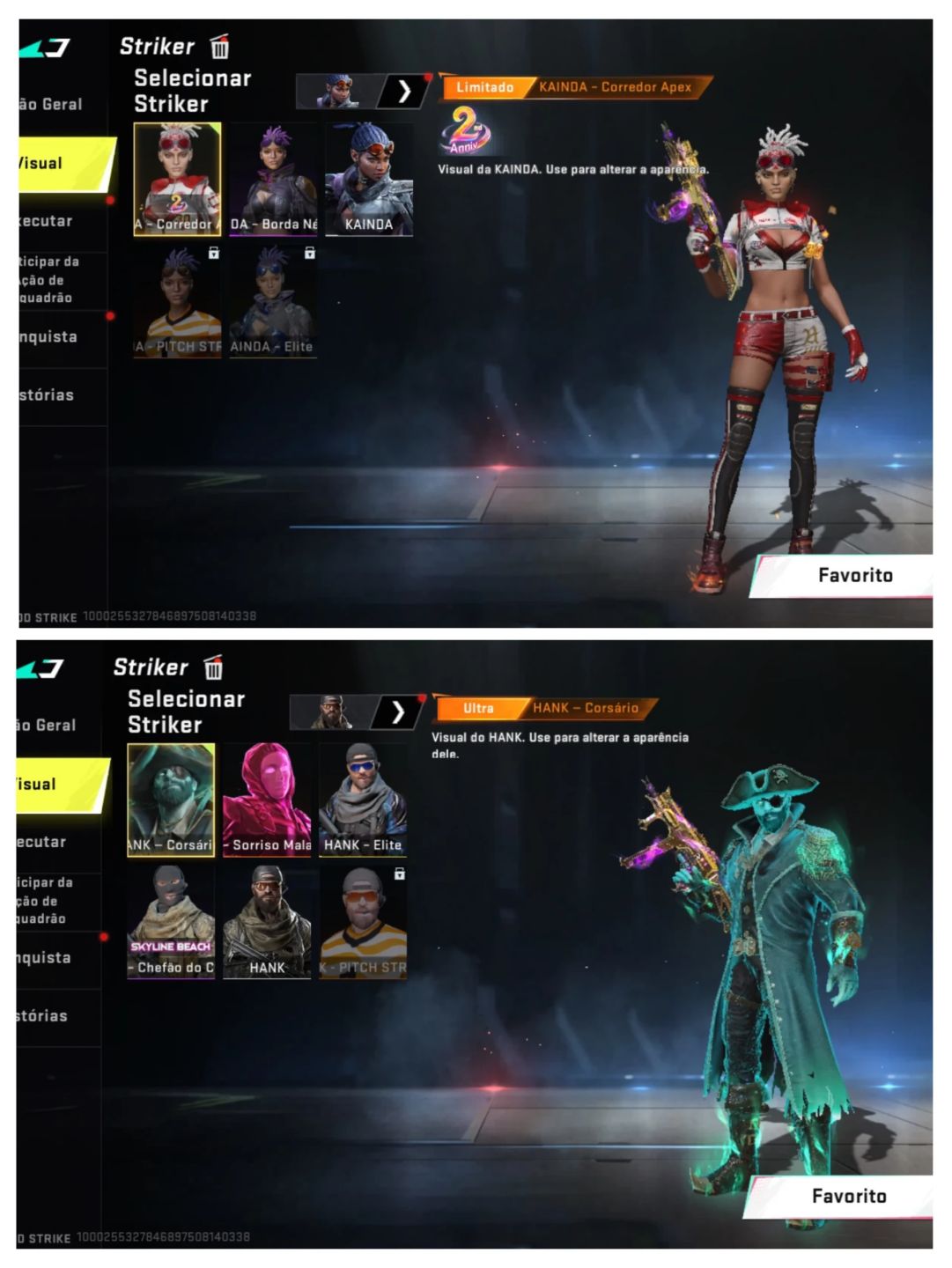 Conta Bs Antiga Contem 6 Passes +de 23 Skins de Armas +de 15 Skins de Personagen