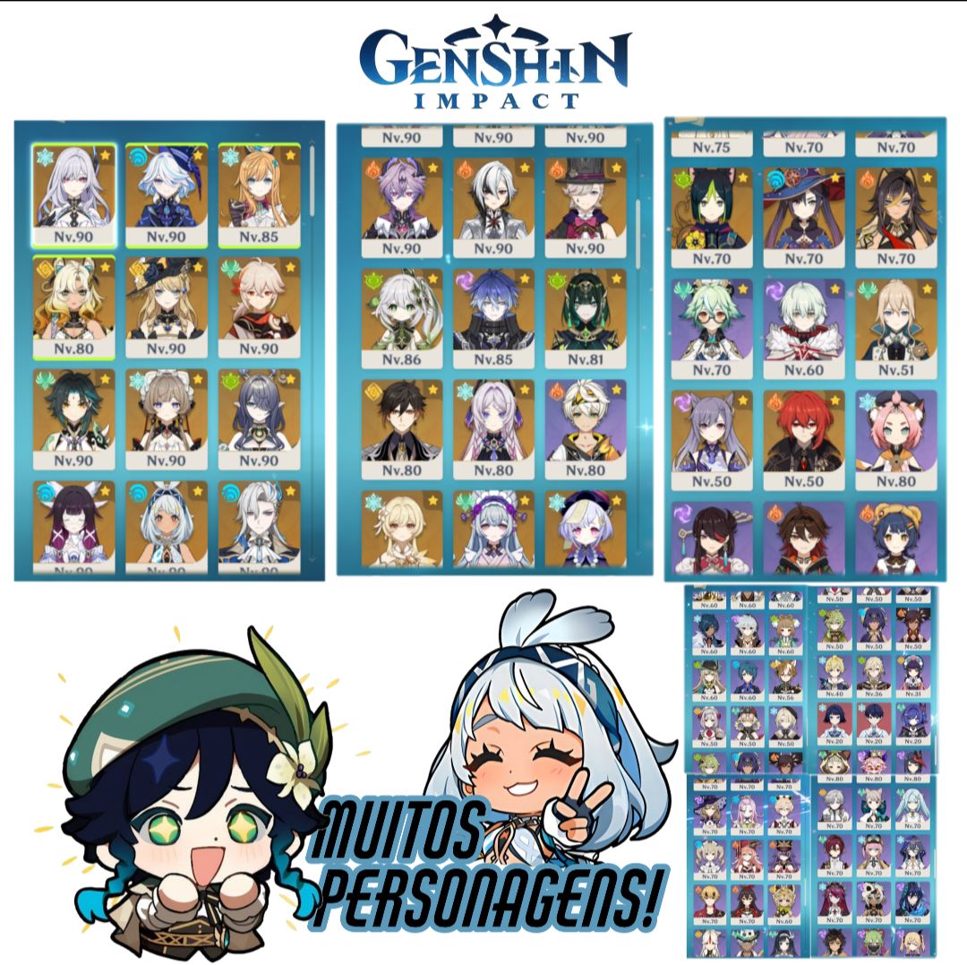 CONTA HOYOVERSE PREMIUM | GENSHIN + ZZZ + HSR | AR60 | ENDGAME | MUITOS T5 e +!