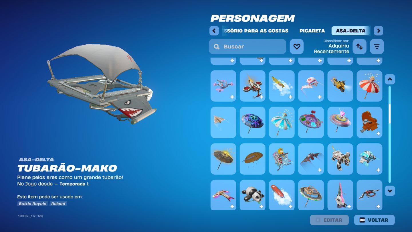 CONTA DE FORTNITE SEASON 2, 3, 4 + TUBARÃO MAKO + STW OG!!!!