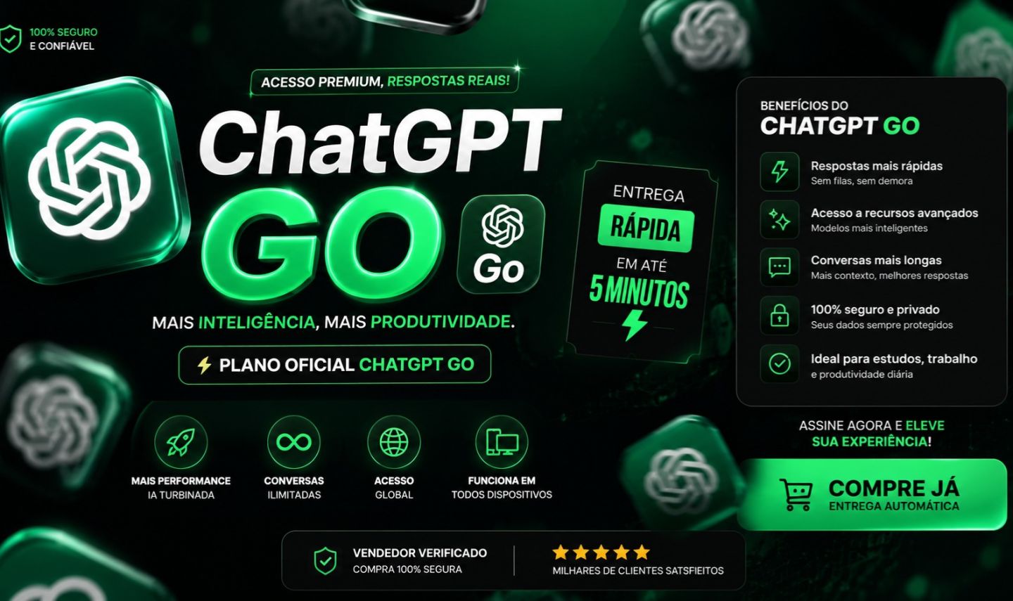 Chatgpt PLUS & Chatgpt GO | (PRIVADO) 1 MES