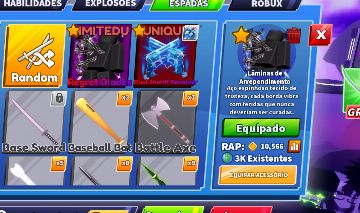 Regret blade - Blade ball (Valor negociável)