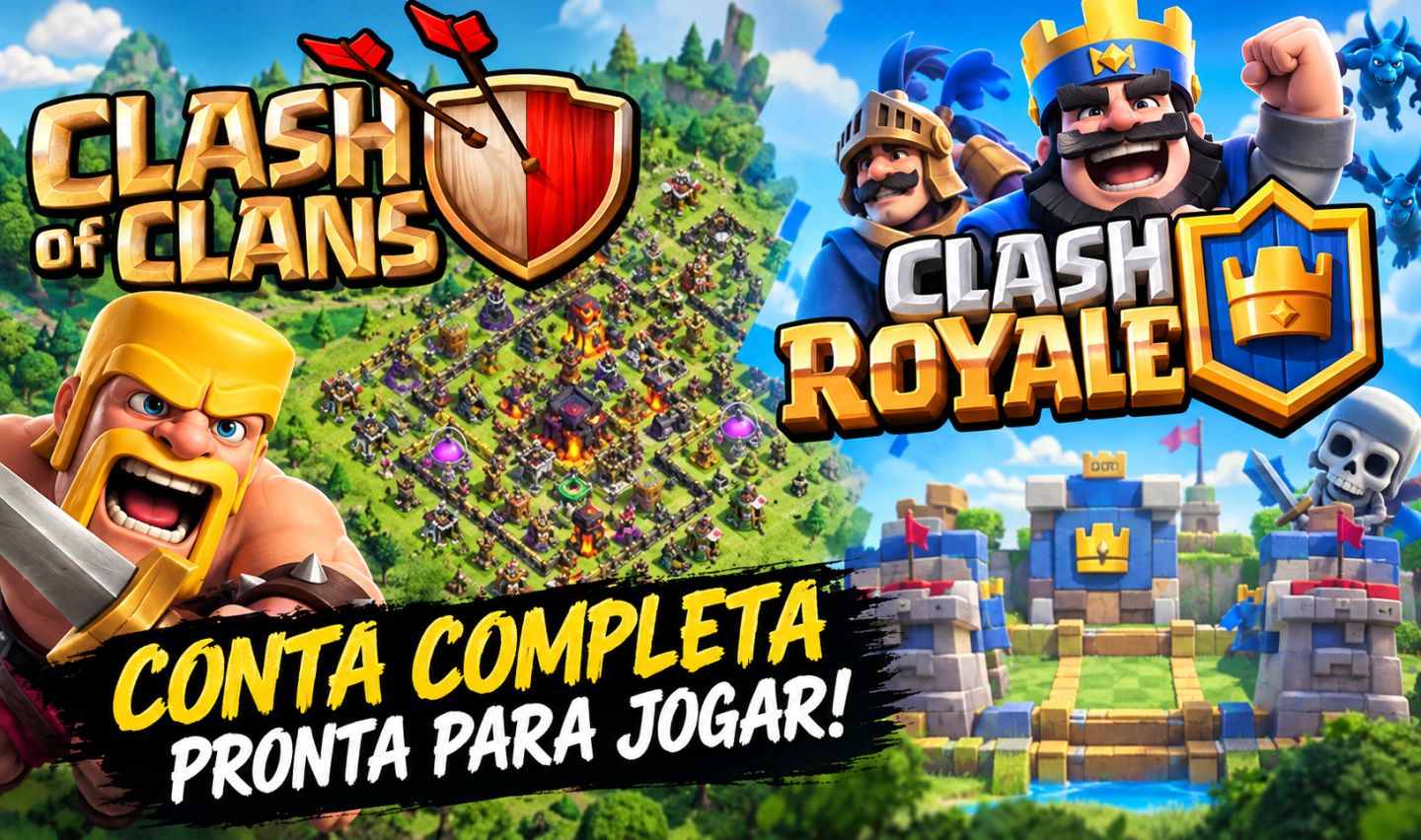 Essa conta de Clash Of Clans e Clash Royale junto! - FULL ACESSO - no preçinho!!