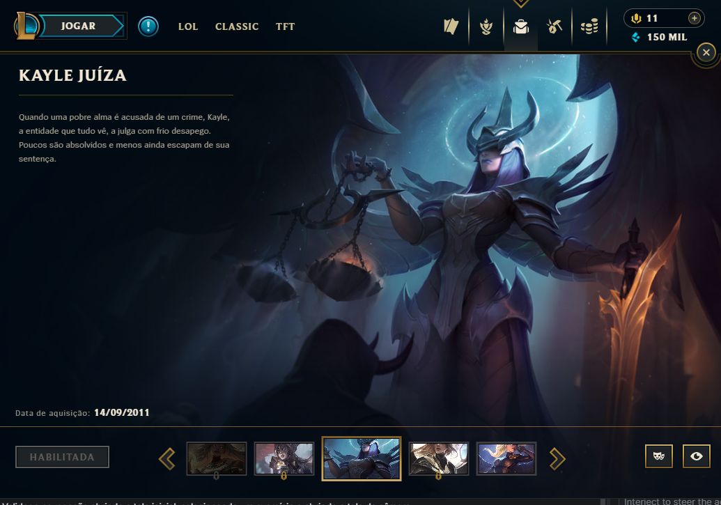 CONTA - CORKI OVNI + KAYLE JUÍZA + VITORIOSAS | 292 SKINS | TODOS OS CAMPEÕES