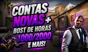 CS2 | CONTAS NOVAS STEAM + HORAS 1000/2000 + JOGOS PAGOS INCLUSOS