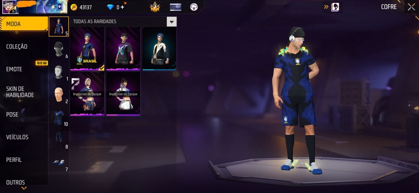CONTA FREE FIRE COM CONJUNTO METAMORFOSE | SKIN DO BRASIL | CAMISA DO MÉXICO