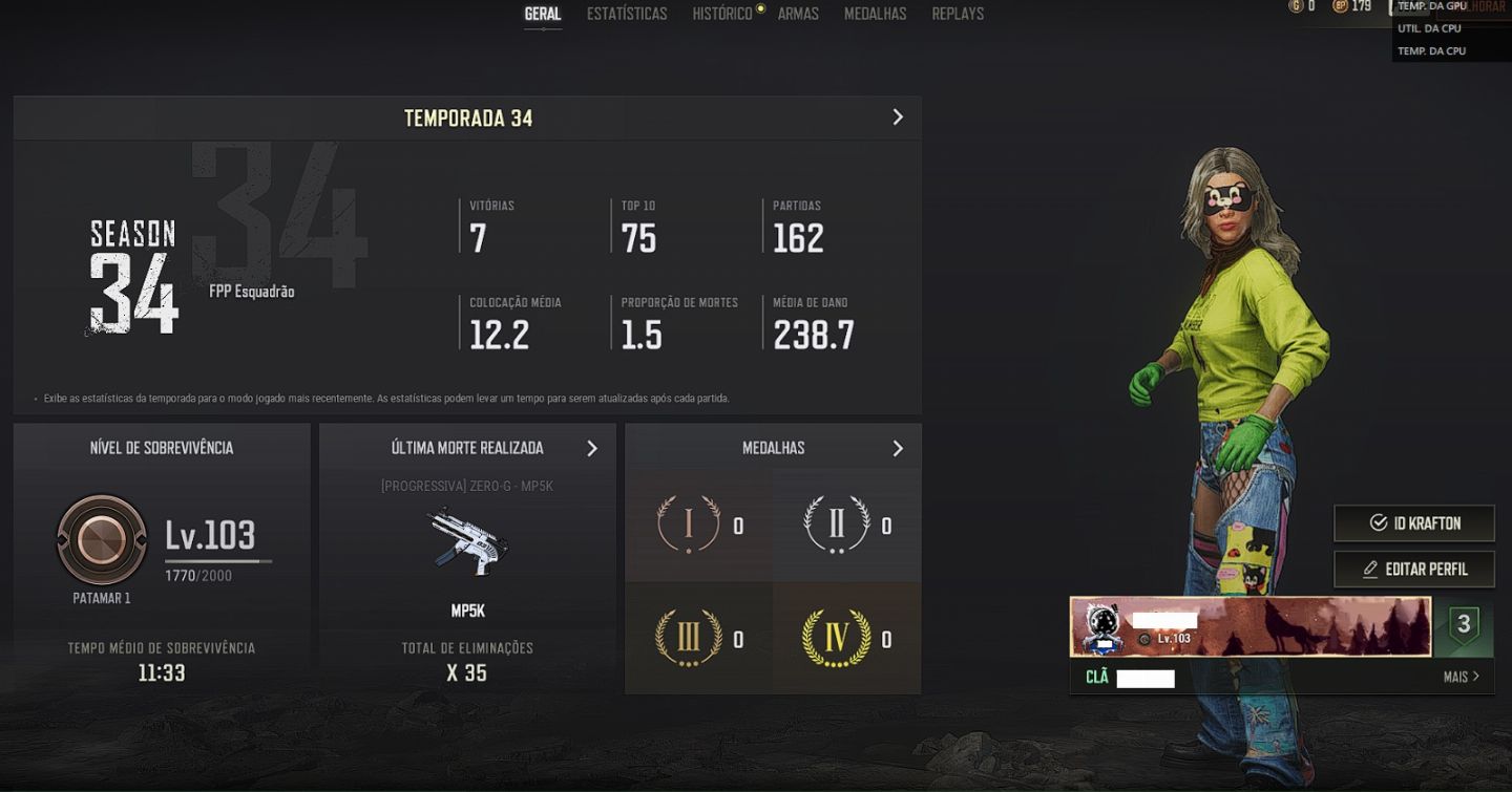 PUBG STEAM com 5 progressivas