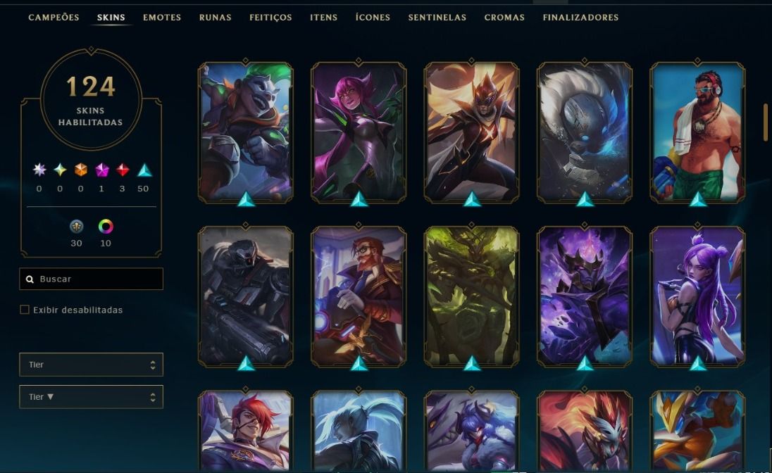 Conta lol com 120+ skins