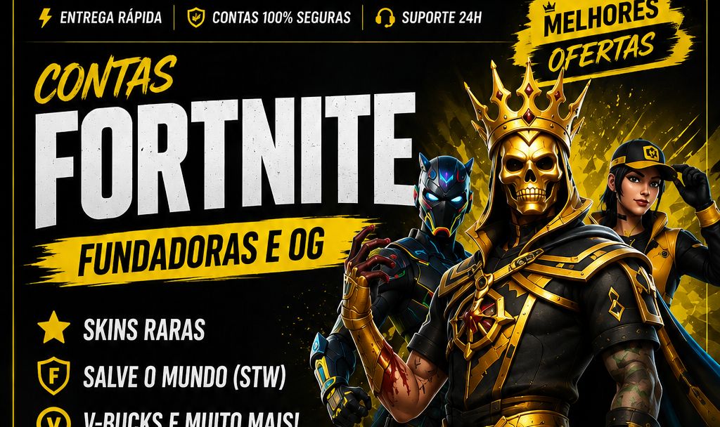 Contas Fortnite Fundadoras / V-Bucks / STW OG / Skins Raras / Melhores Preços
