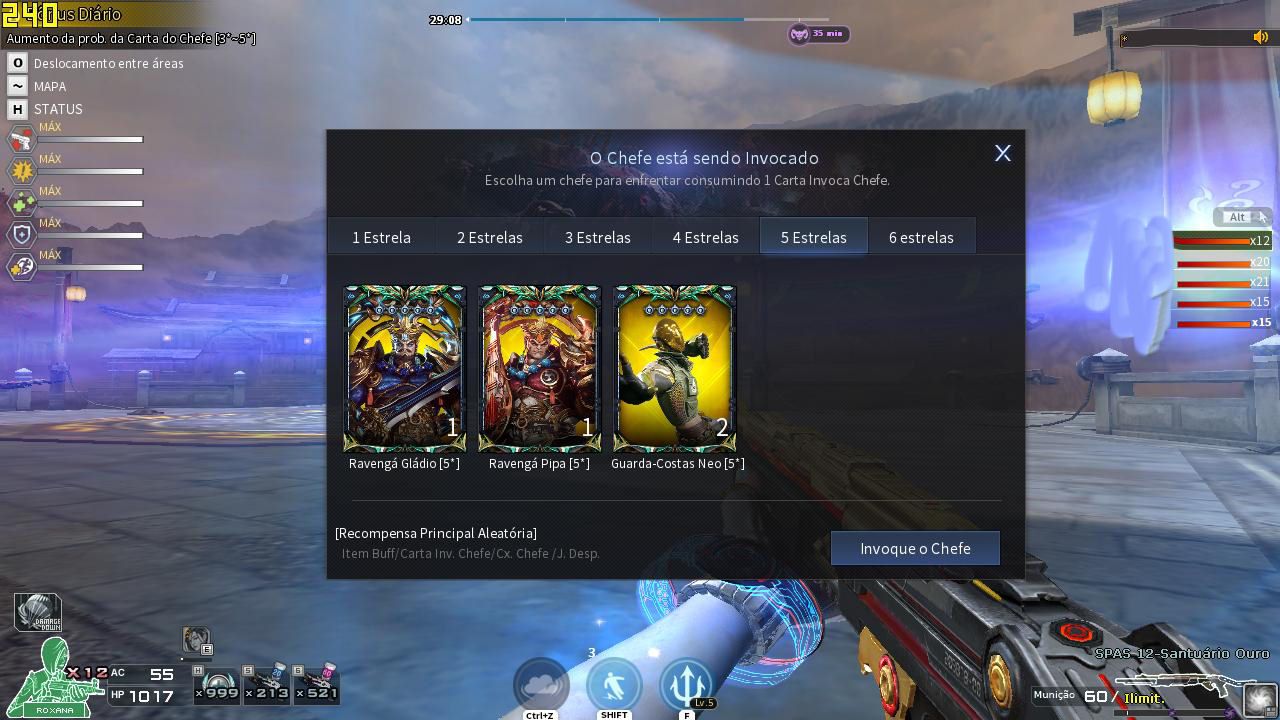 Carta Modo Zumbi Crossfire AL DR PIPA 4 GLADIO 4 TODAS NOVAS CARTAS PERGUNTE ?