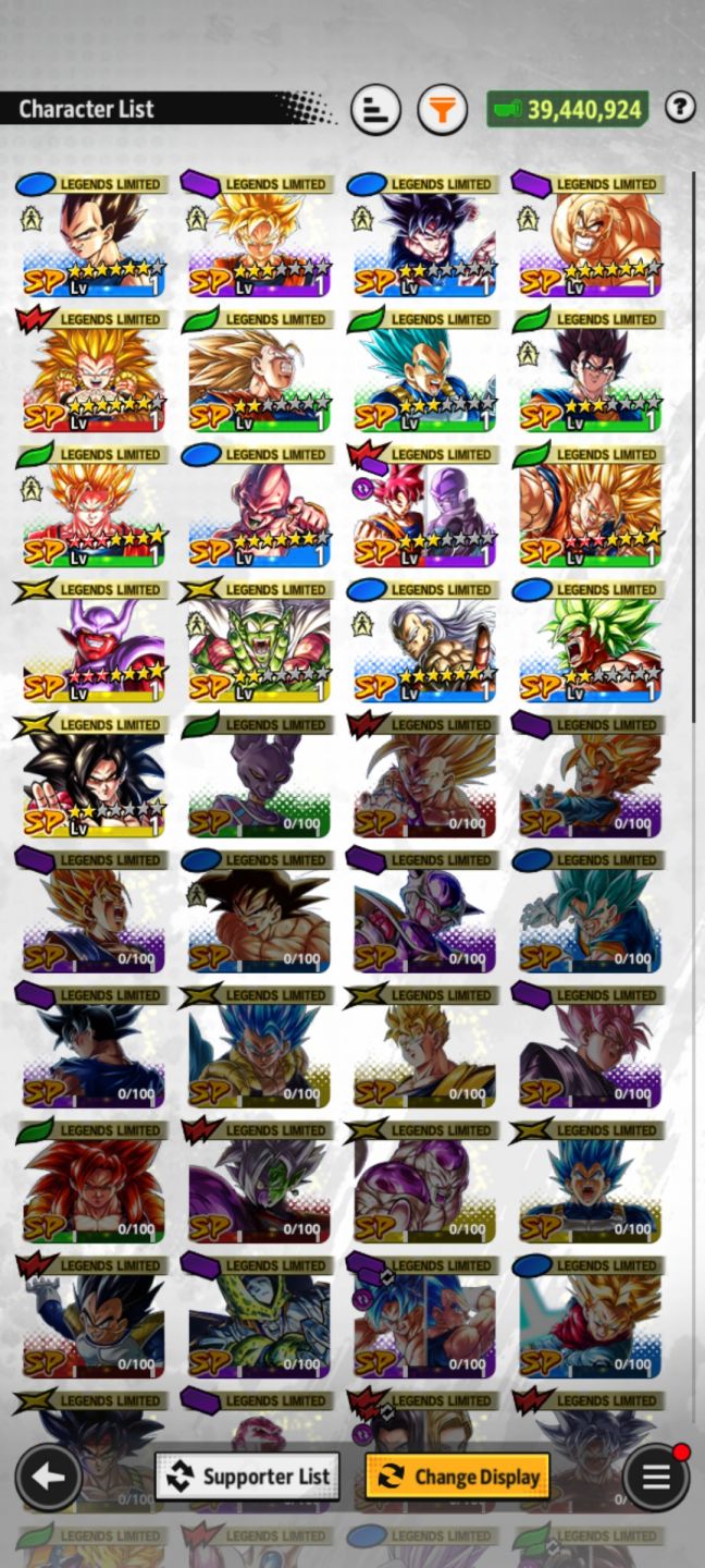 Conta Dragon ball legends 22k cristal,vários ultras e legends.