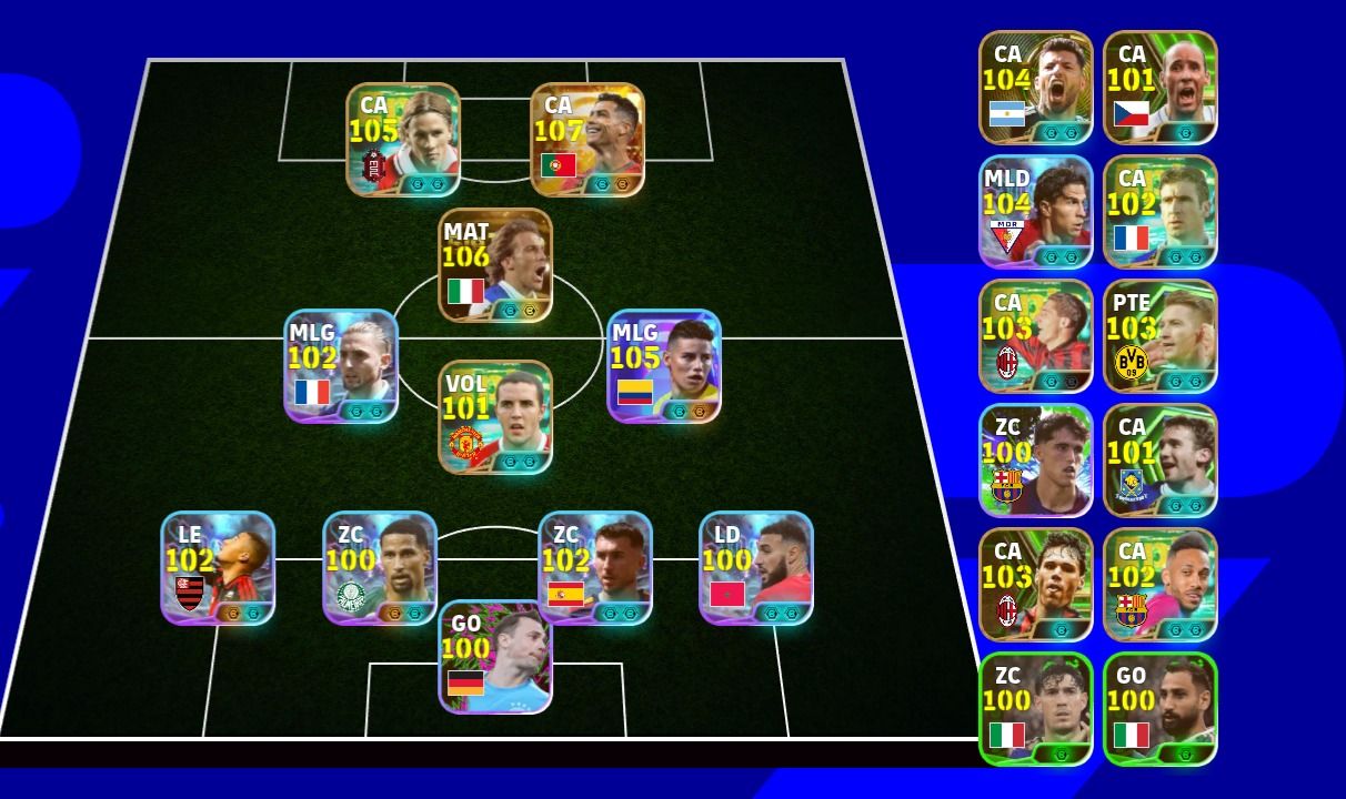 CONTA EFOOTBALL CR7 BIG TIME E DEL PIERO BIG + SHOW TIMES