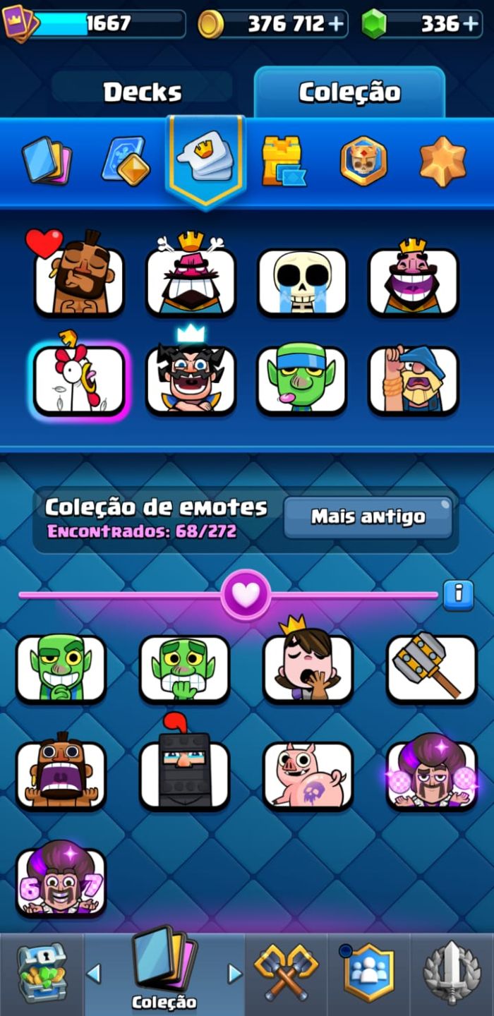 CLASH ROYALE - REI 15 MAX - 14 EVO - 376K OURO - 13K DE TROFÉUS
