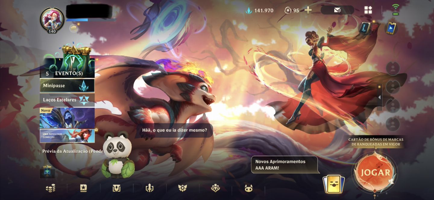Conta de Wild Rift com muitas Skins