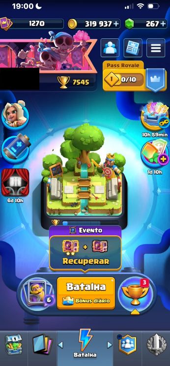 CONTA CLASH ROYALE | 7.545 TROFÉUS | REI NÍVEL 13 | CARTAS EV| GEMAS | 319K OURO