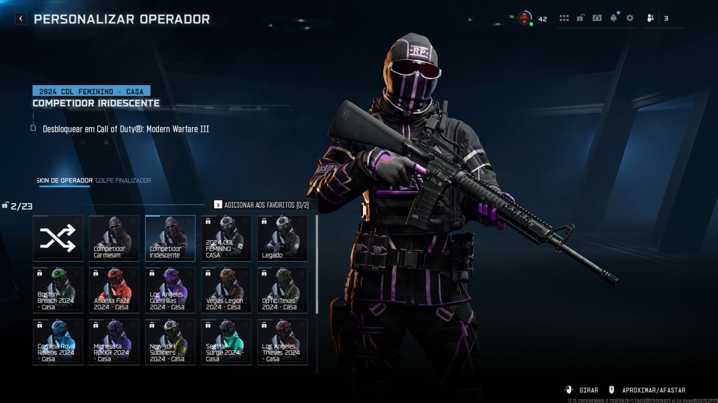 CONTA WARZONE IRIDESCENTE E MUITA SKIN