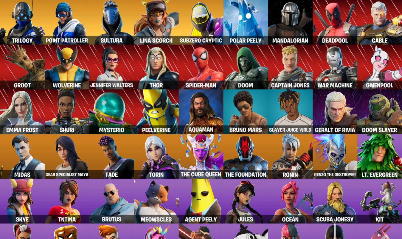 79 SKINS - GOLD MIDAS - PSN SKINS - MARVEL PASS - MANDALORIANO