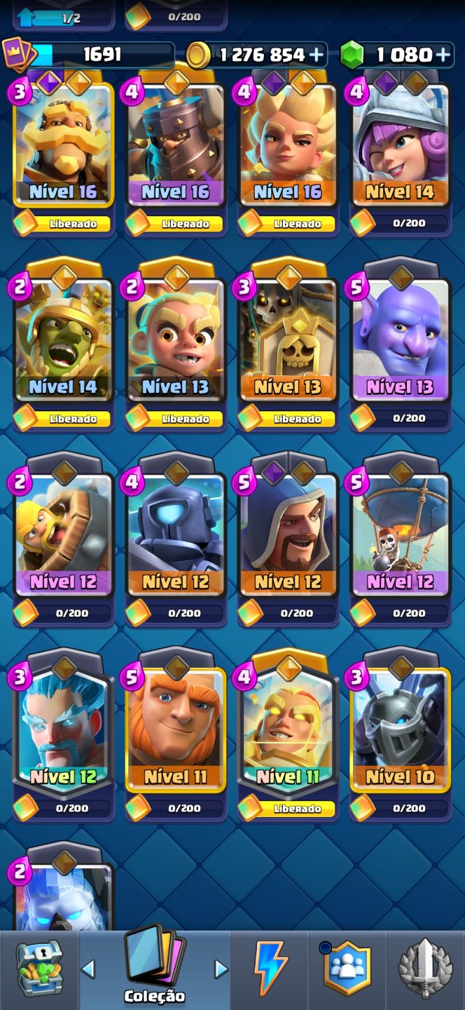 Conta clash royale 13200 trofeus