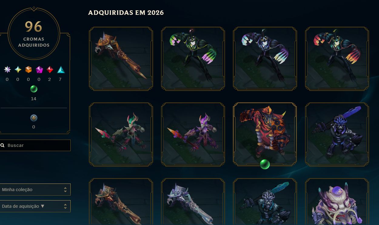 CONTA LoL 108 Skins VAVA Buttlerfly - Phant Protocolo - Sherif Neo DONO ÚNICO