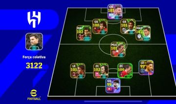 Conta Efootboll com Som chute bugado full cartas