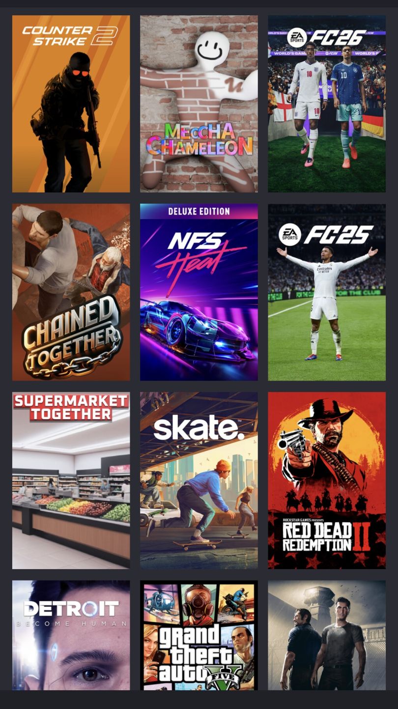 Conta Steam - CS2 - READ DEAD 2 - FIFA 25/26 - R6 - THE CREW 2