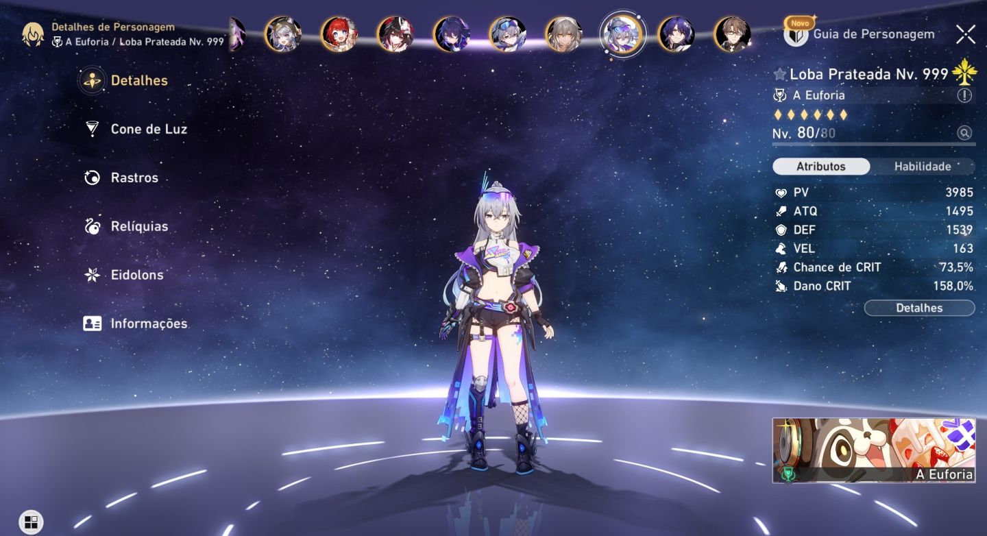Conta Honkai Star Rail lvl 70