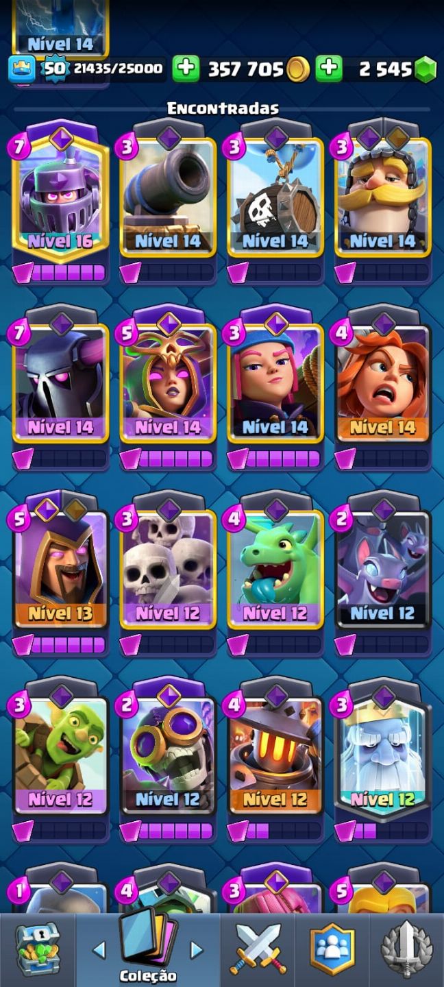CONTA DE CLASH ROYALE + 10K TROFÉU MEGA LVL 16 EVO