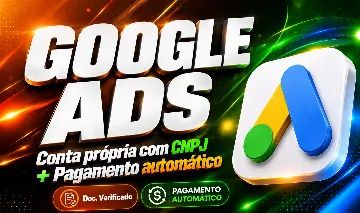 1 Conta Google Ads - Pagamento Automatico + Verificada