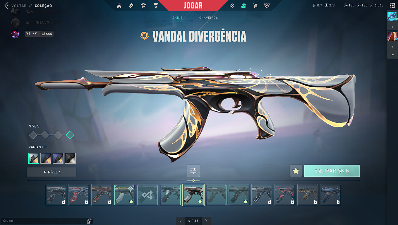 CONTA VALORANT COM SKINS BOAS (+R$600 GASTOS)