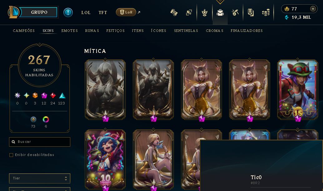 CONTA LEAGUE OF LEGENDS MUITO BOA PRECINHO MUITO BOM PRA SAIR AGR CONTA OURO 2