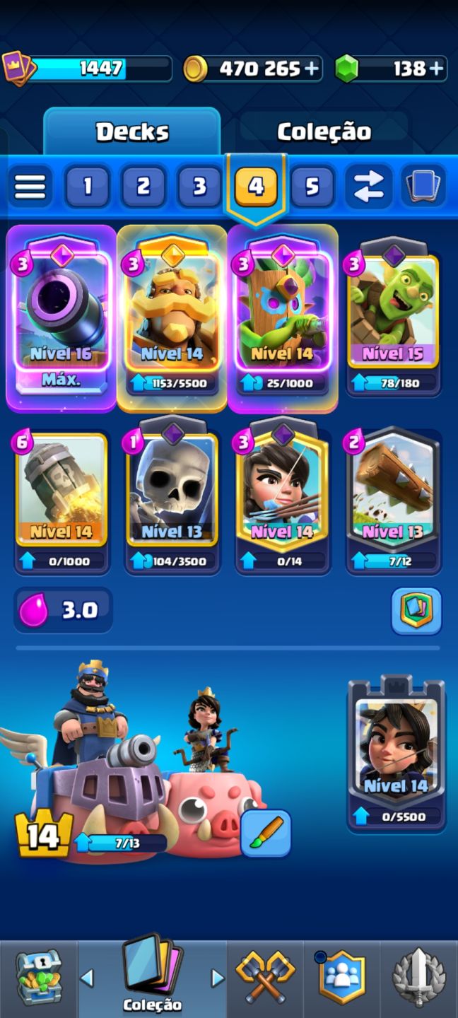 CONTA CLASH ROYALE 10.5K DE TROFÉUS