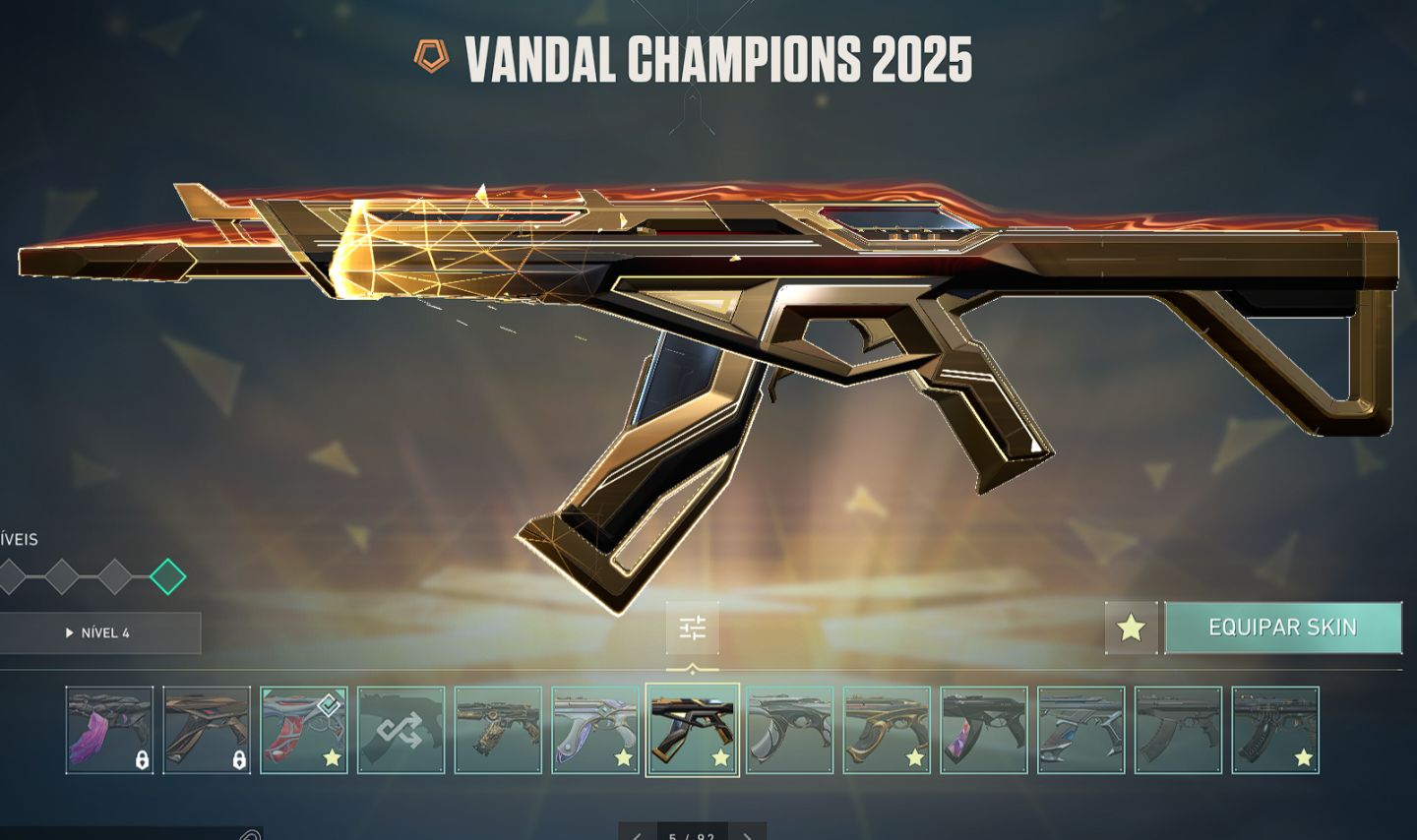 Conta valorant com Vandal champion 2025, faca Vct 2026 e varias outras skins