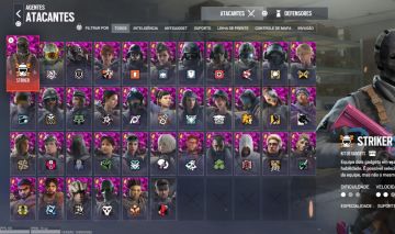 Conta R6 - 30 elites - 1280 skins de arma - nível 687 - 15 bundles